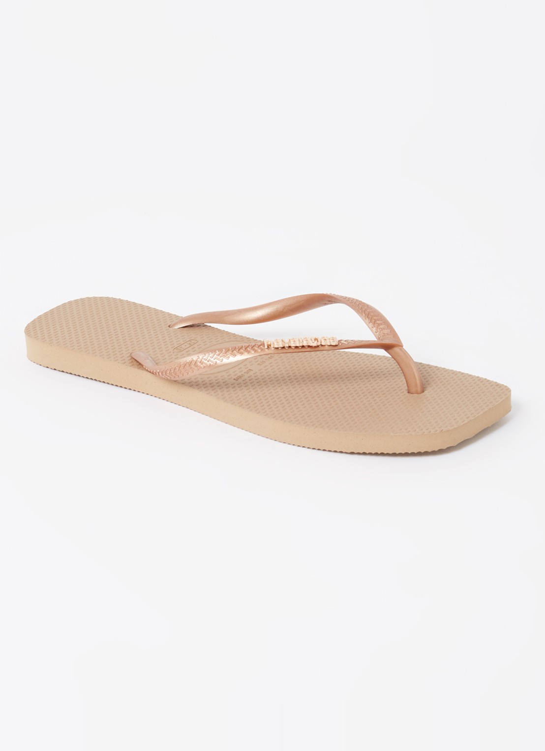 Havaianas Square slipper met logo - voorkant 2 brons