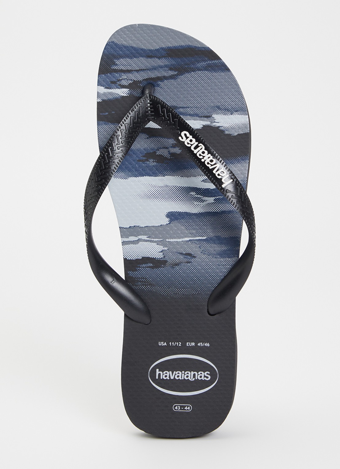 Havaianas Top Camu slipper met camouflageprint - voorkant zwart