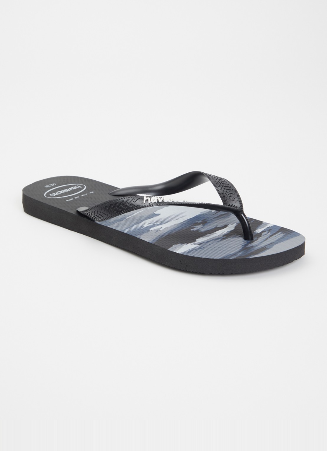 Havaianas Top Camu slipper met camouflageprint - voorkant 2 zwart
