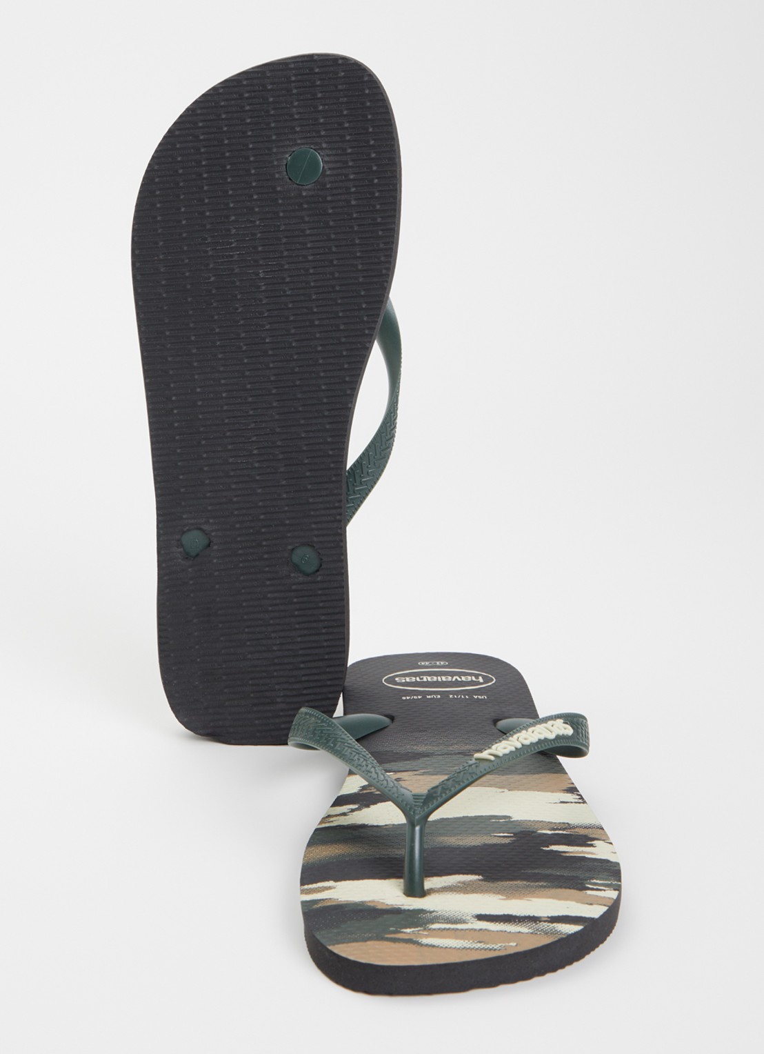 Havaianas Top Camu slipper met camouflageprint - detail 4 legergroen
