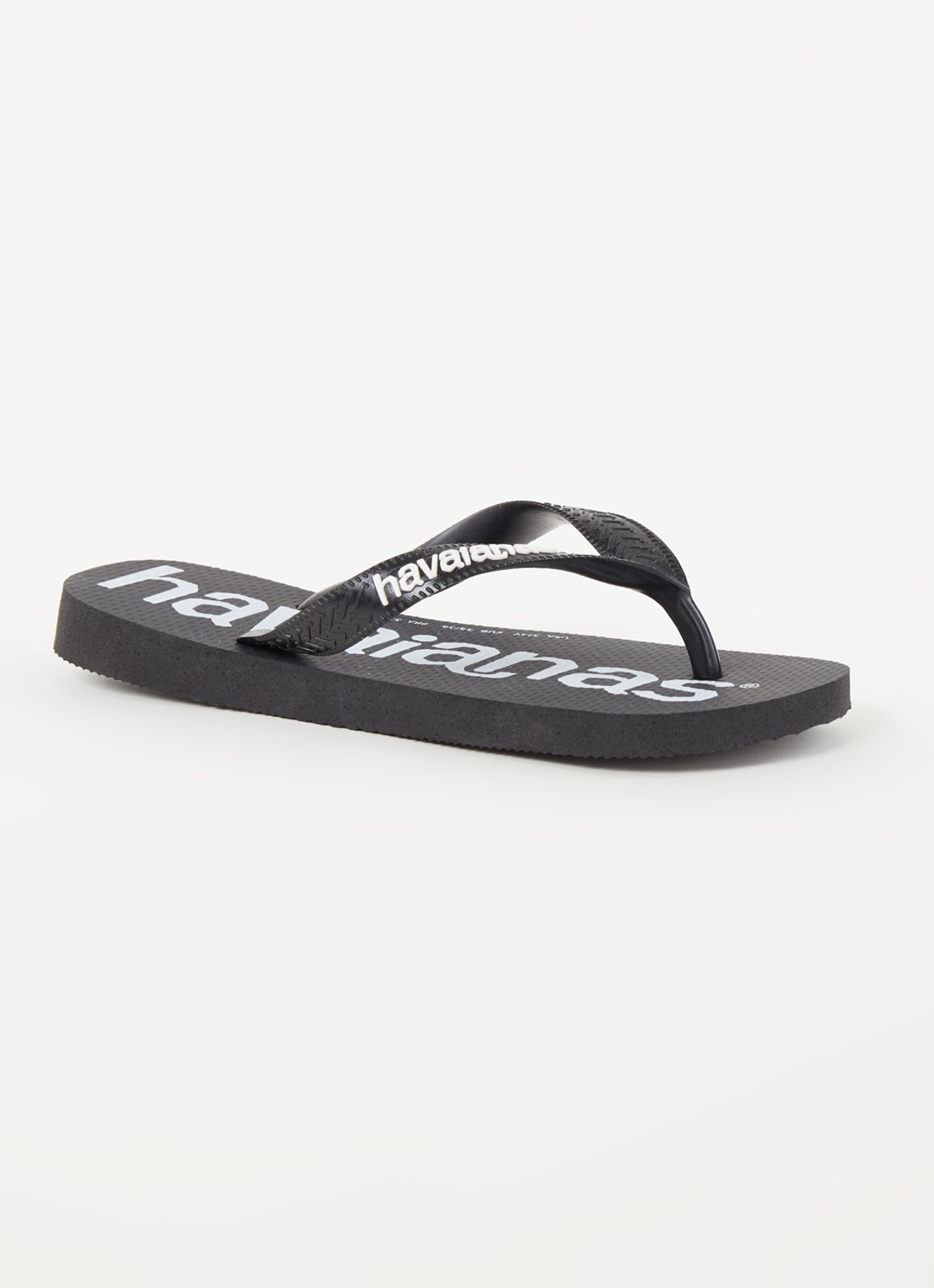 Havaianas Top Logomania slipper - voorkant 2 zwart