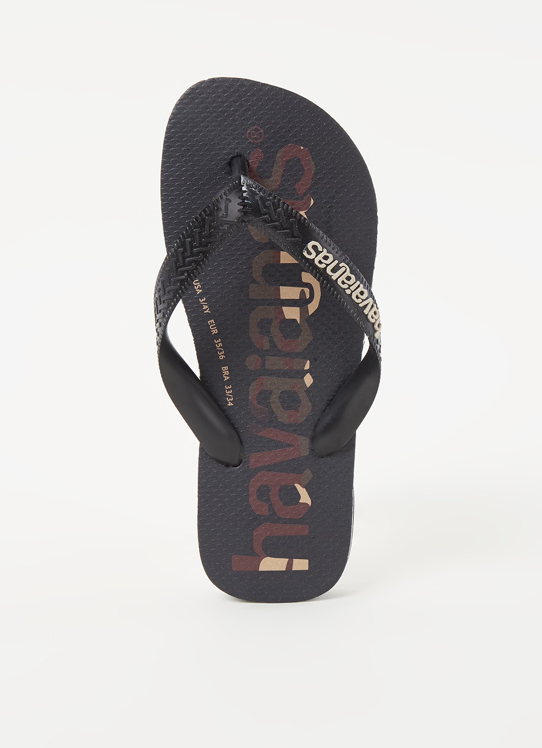 Havaianas Top Logomania slipper - voorkant bruin