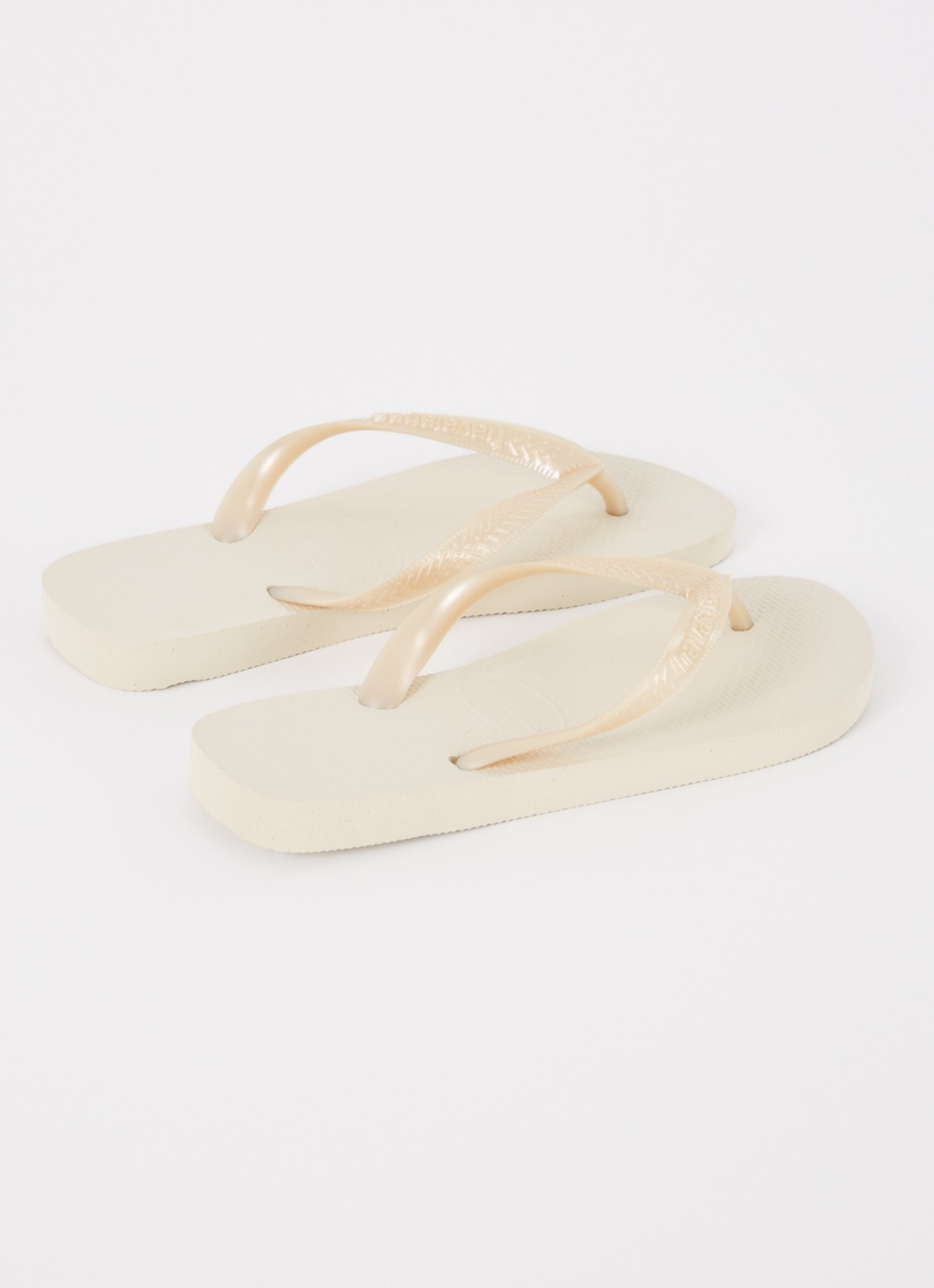 Havaianas Top Senses slipper met logo - achterkant vanillegeel