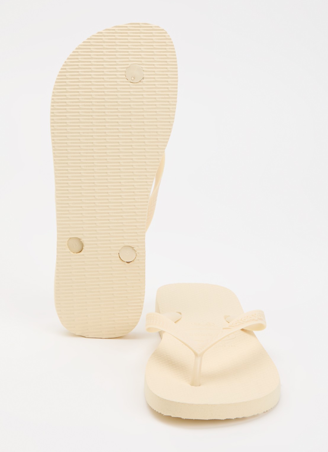 Havaianas Top Senses slipper met logo - detail 4 lichtgeel