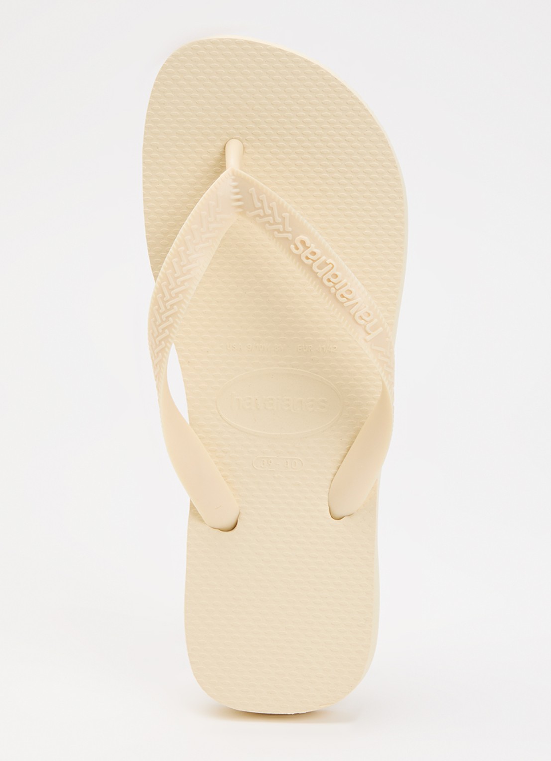 Havaianas Top Senses slipper met logo - voorkant lichtgeel