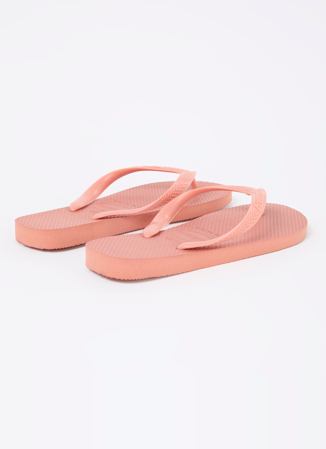 Havaianas Top Senses slipper met logo - achterkant abrikoos