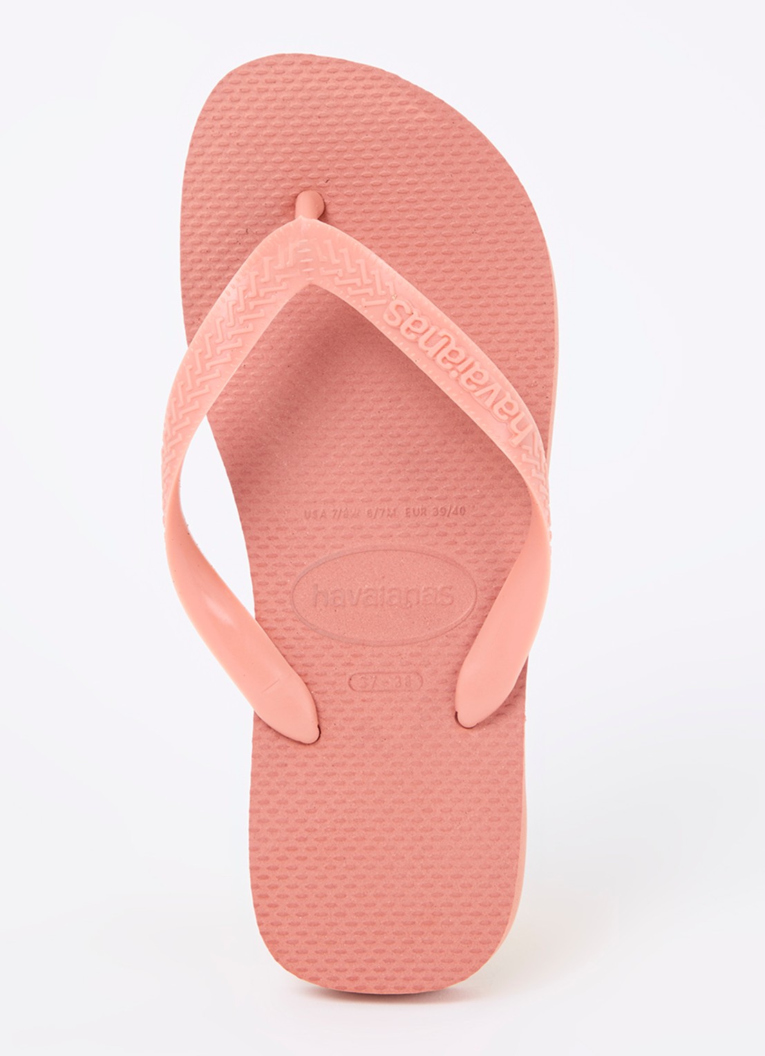 Havaianas Top Senses slipper met logo - voorkant 2 abrikoos