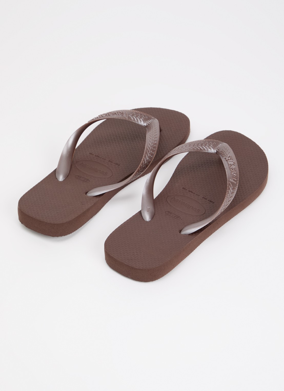 Havaianas Top slipper met logo - achterkant 4 donkerbruin