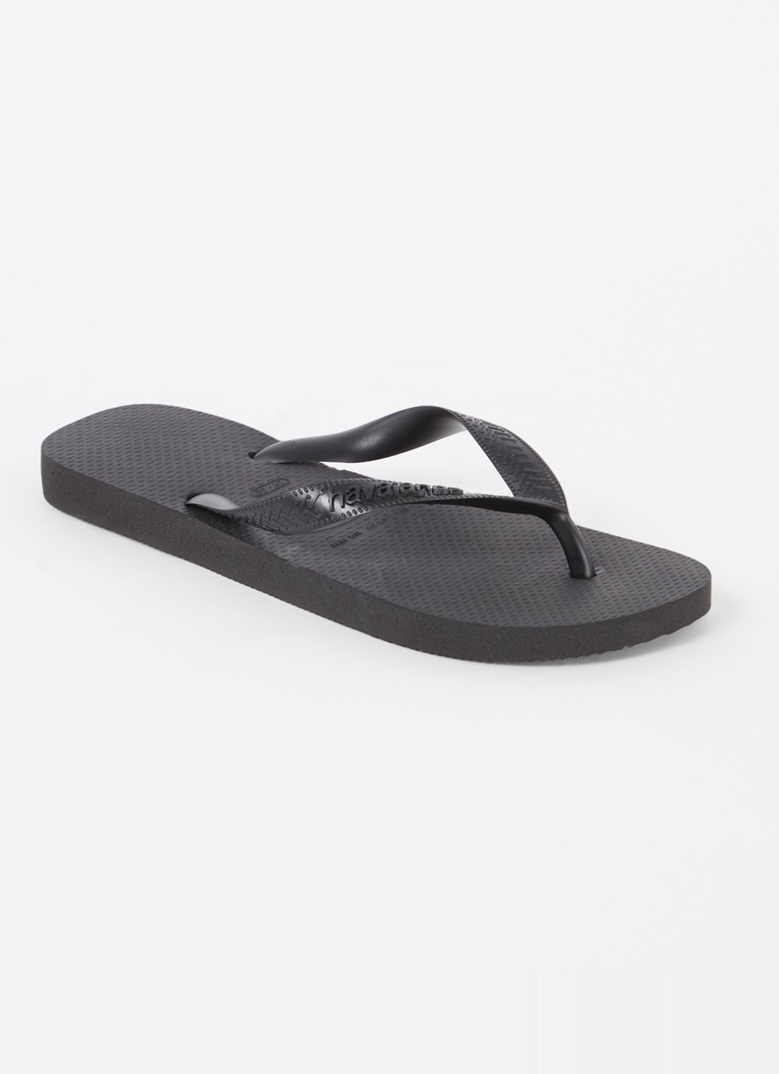 Havaianas Top slipper met logo - voorkant 2 zwart
