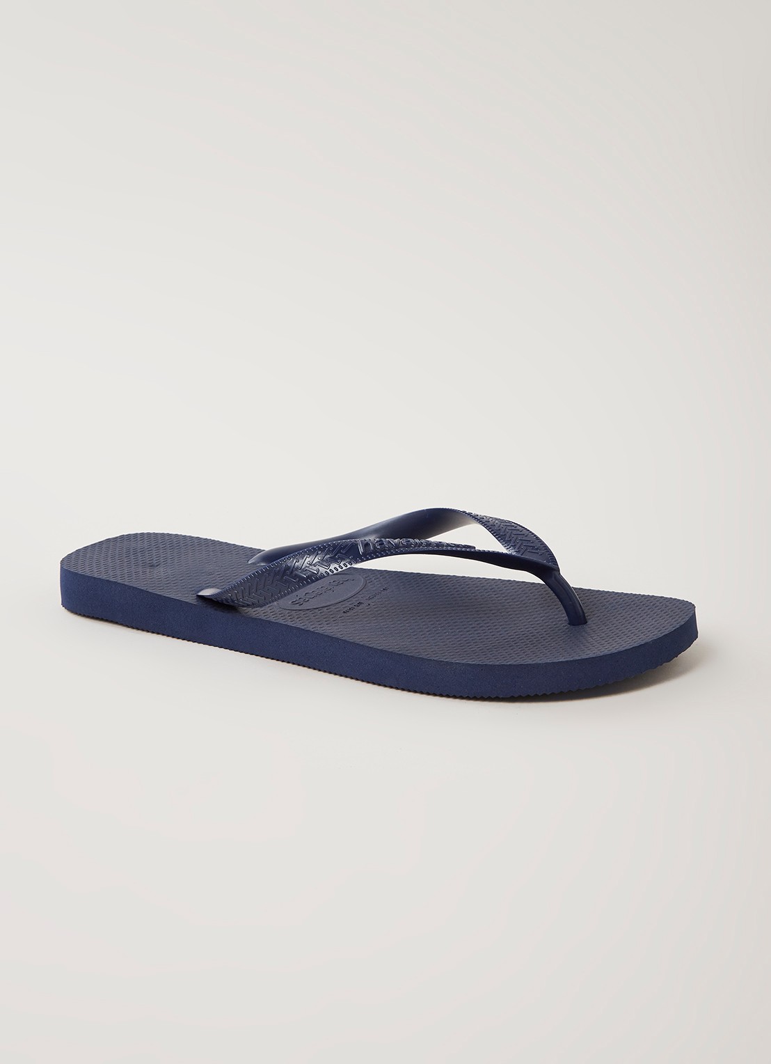 Havaianas Top slipper met logo - voorkant 2 donkerblauw