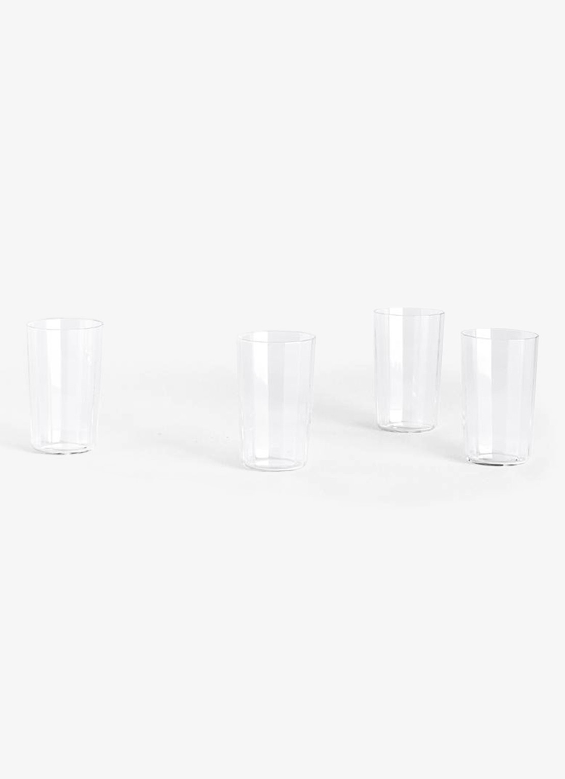Hay Angle Medium longdrinkglas set van 4 - voorkant 2 transparant