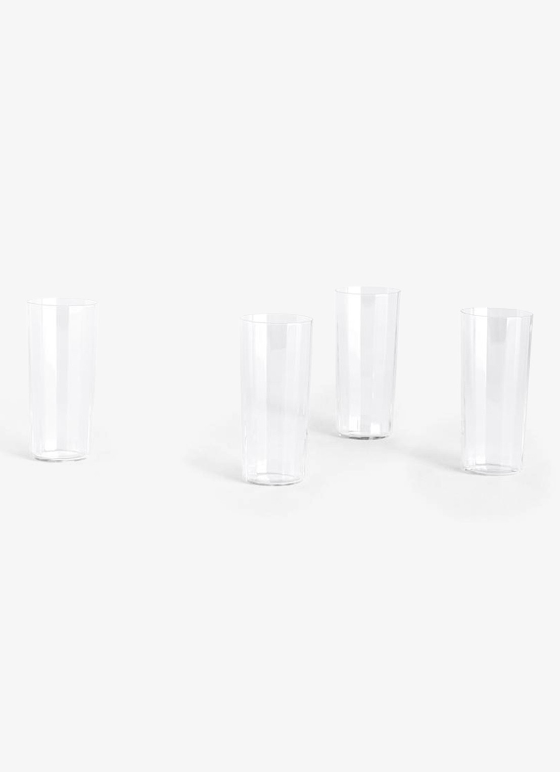 Hay Angle Tall longdrinkglas set van 4 - voorkant transparant
