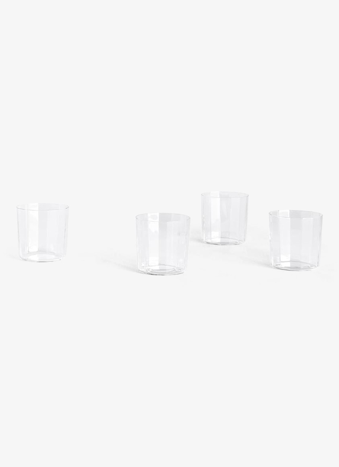 Hay Angle Wide longdrinkglas set van 4 - voorkant transparant