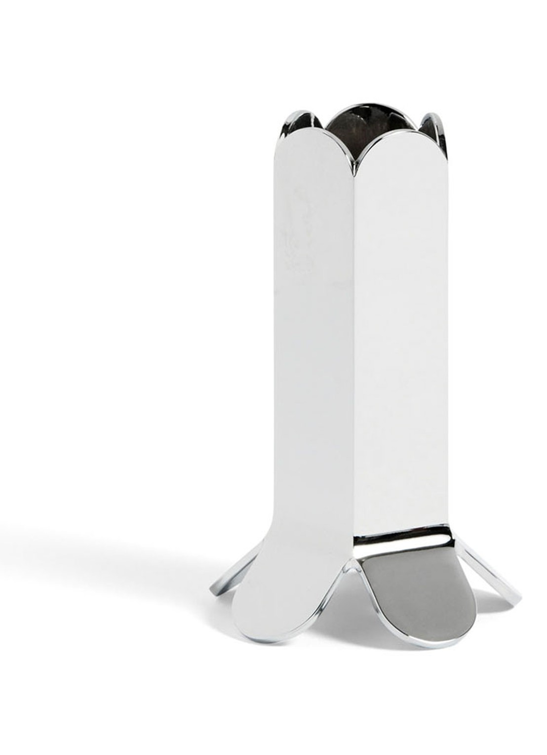 Hay Arcs Mirror kandelaar small 9 cm - voorkant zilver