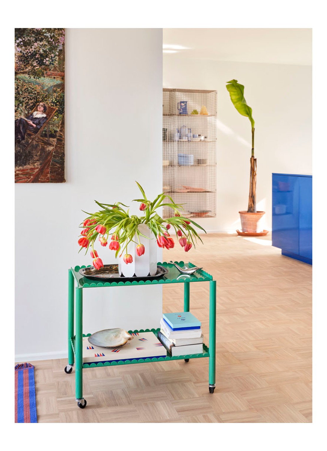 Hay Arcs Trolley kast 63 x 44 cm - voorkant 3 groen