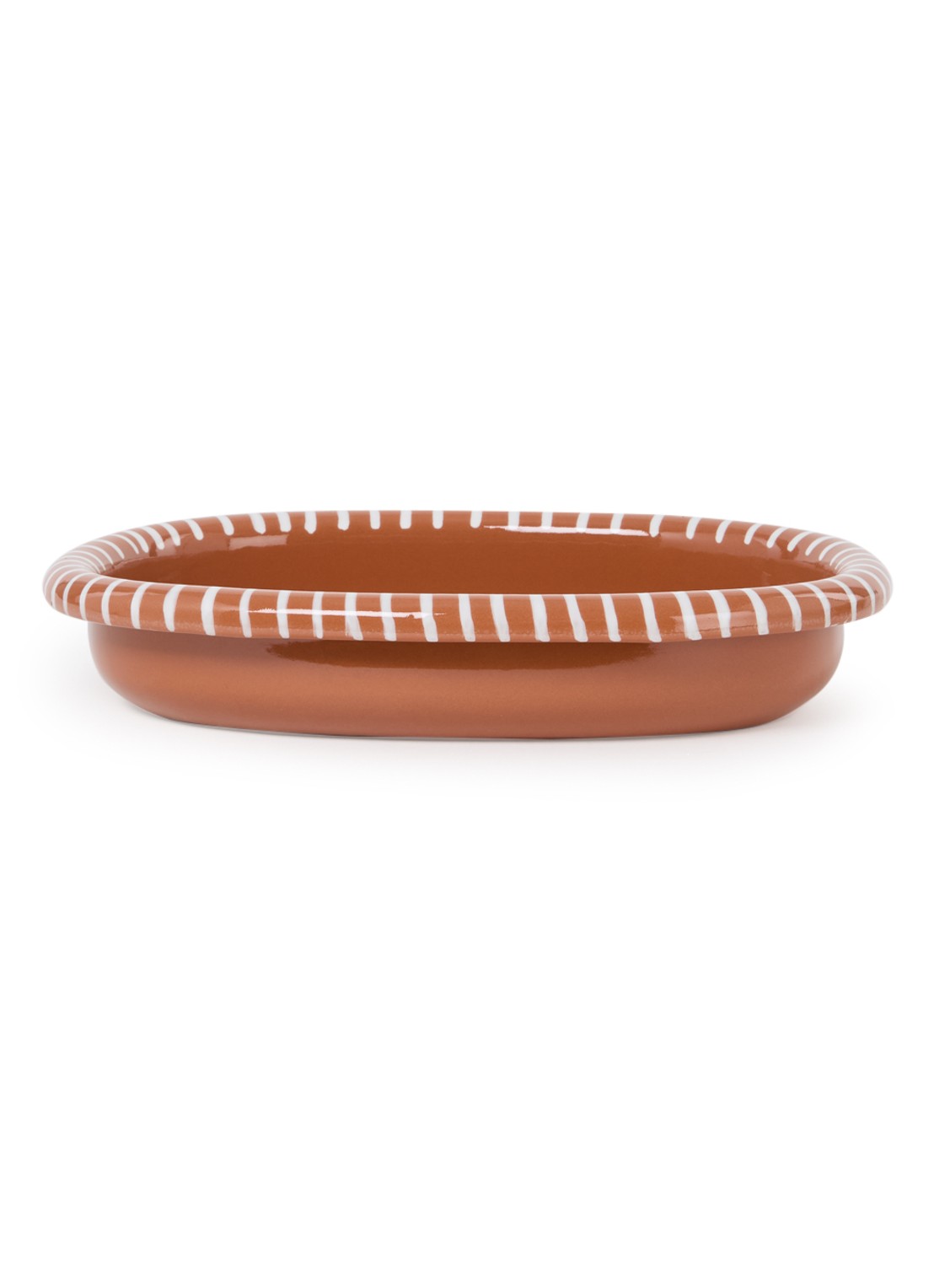 Hay Barro Large ovenschaal 36 cm - voorkant roodbruin