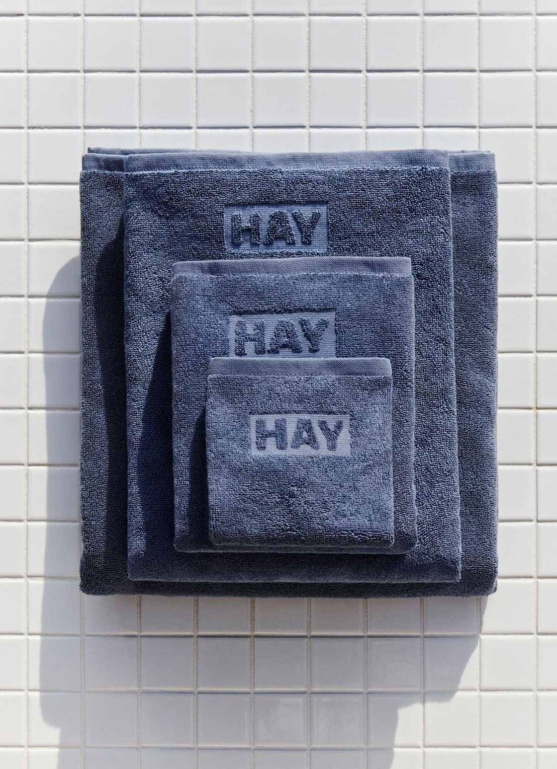 Hay Candle Twist kaars set van 6 - voorkant 2 royalblauw
