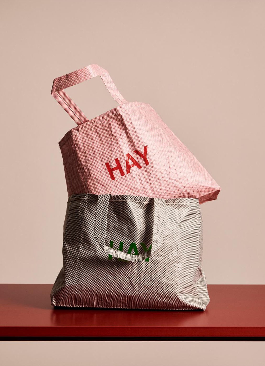 Hay Candy Mono shopper met logo - voorkant 2 lichtroze