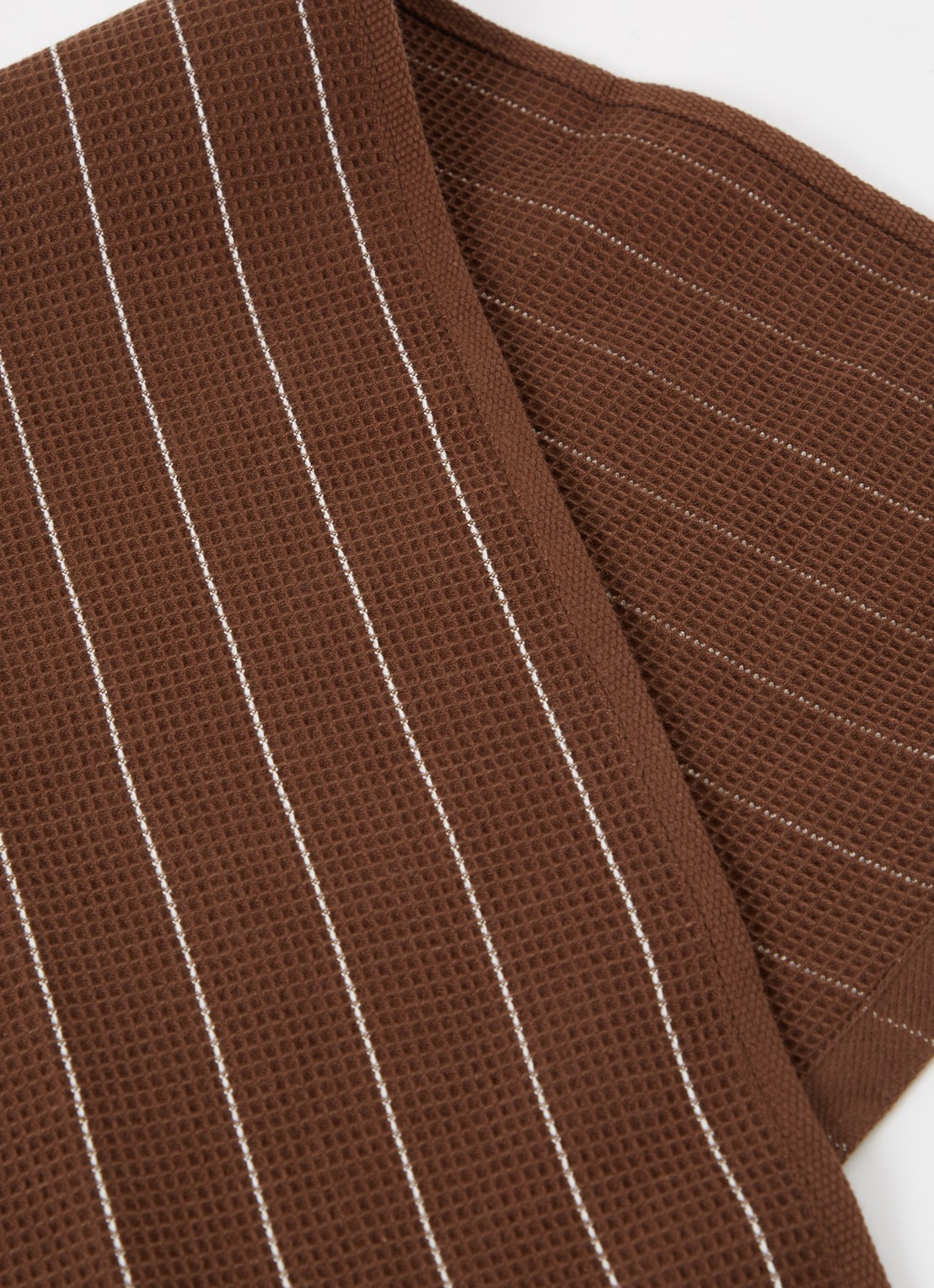 Hay Canteen theedoek van katoen 52 x 80 cm - voorkant 2 chocoladebruin