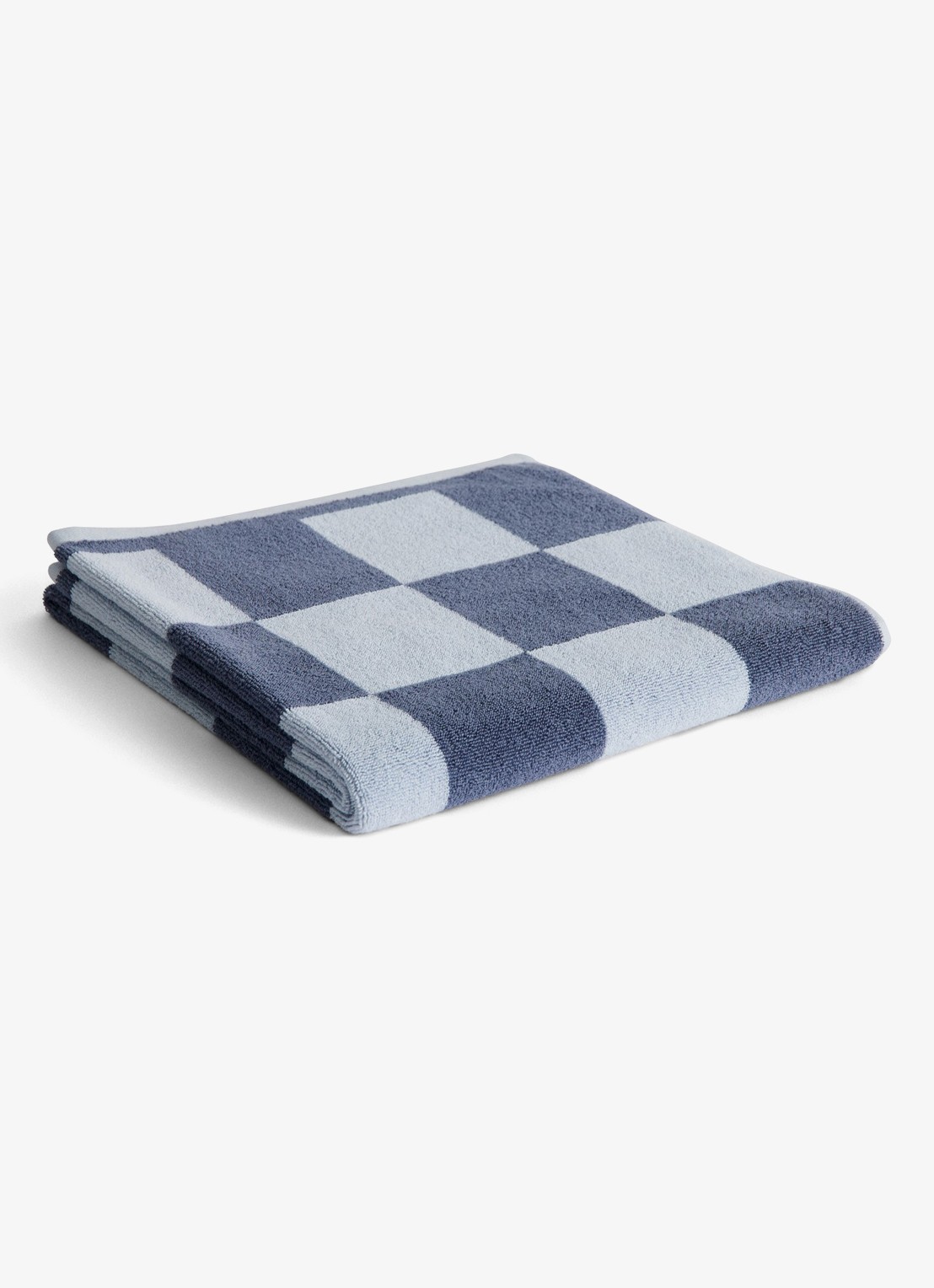 Hay Check badlaken 70 x 136 cm - voorkant 2 donkerblauw
