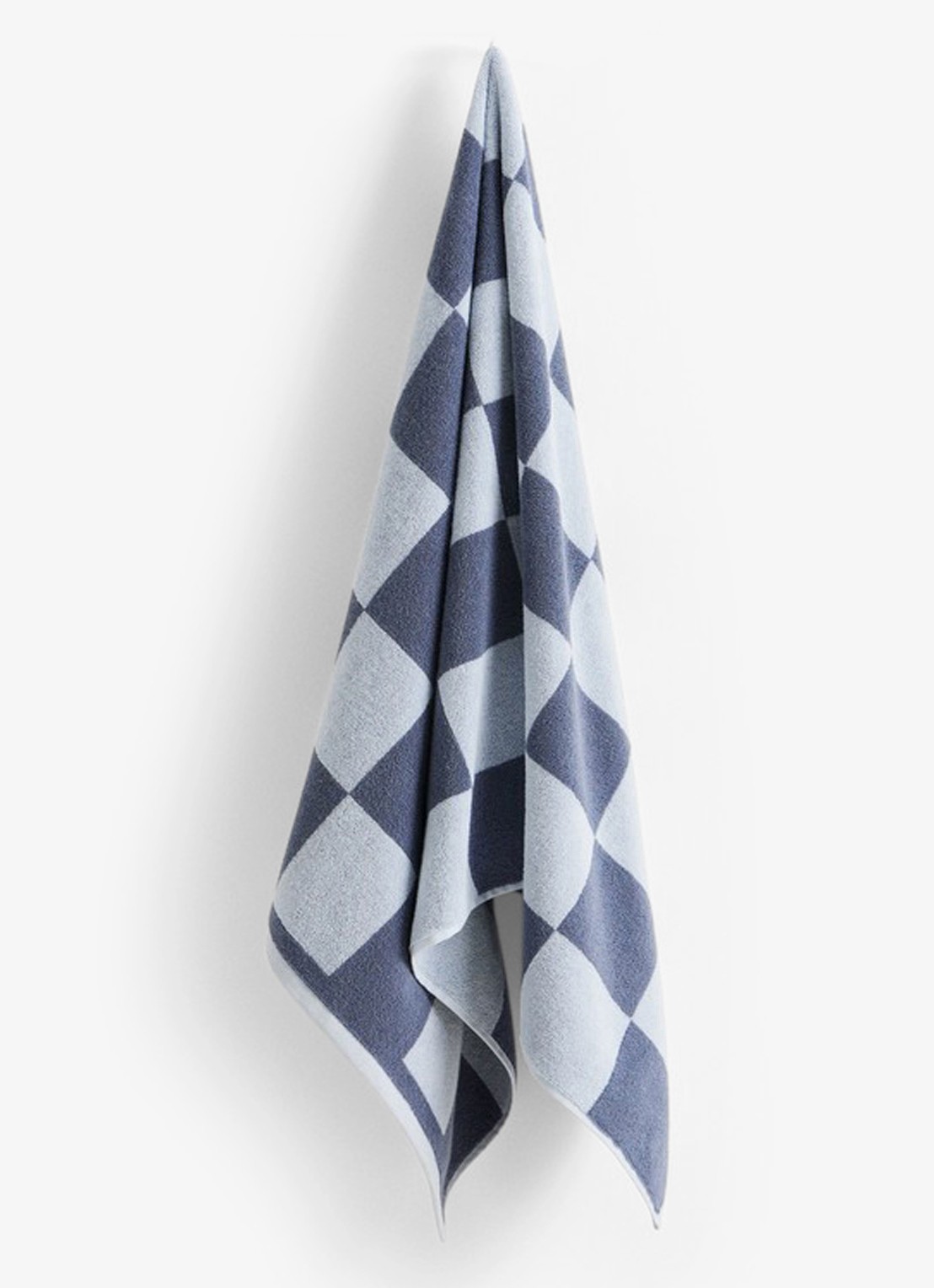 Hay Check badlaken 70 x 136 cm - voorkant 3 donkerblauw