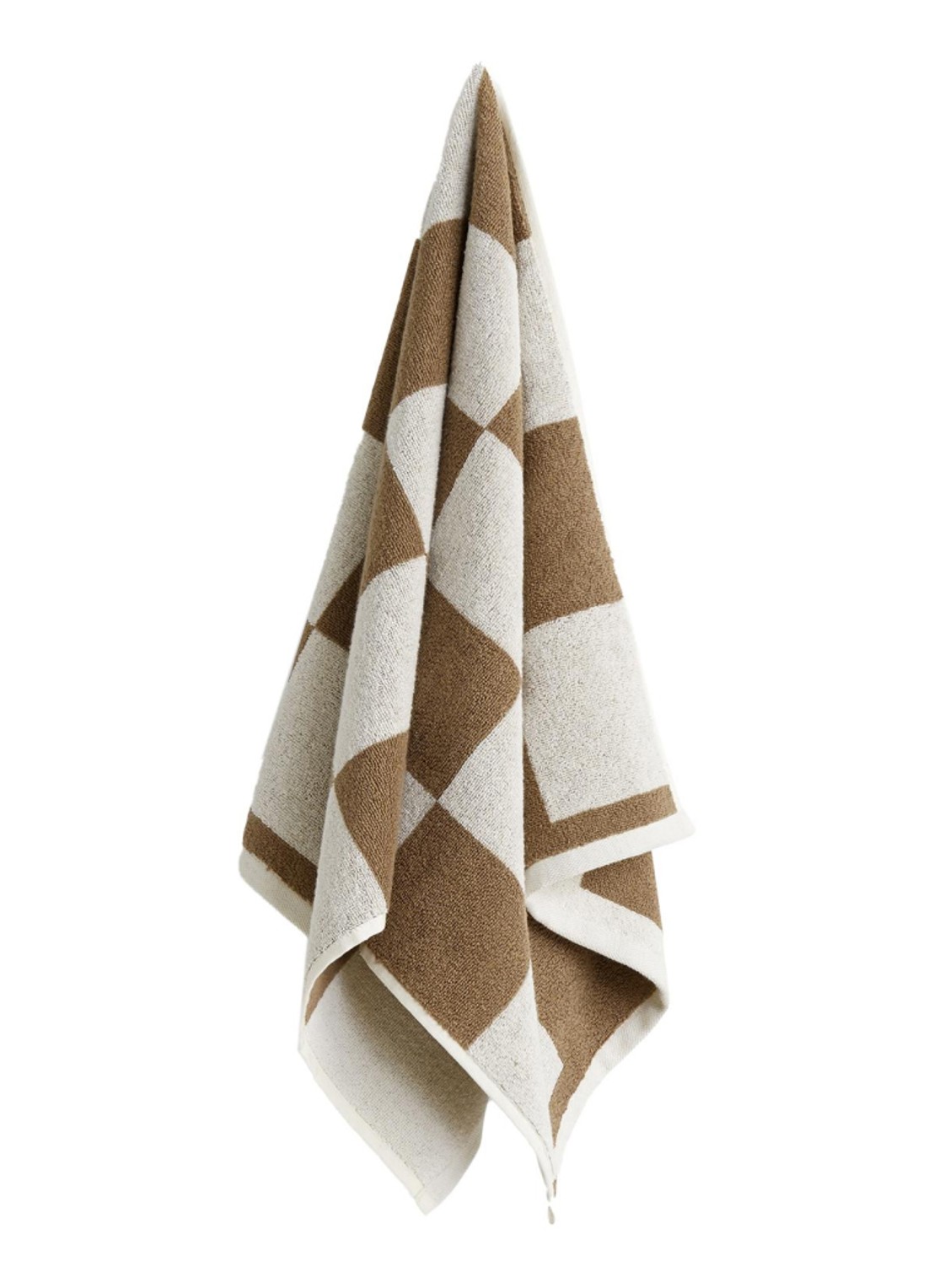 Hay Check handdoek 70 x 136 cm - voorkant beige