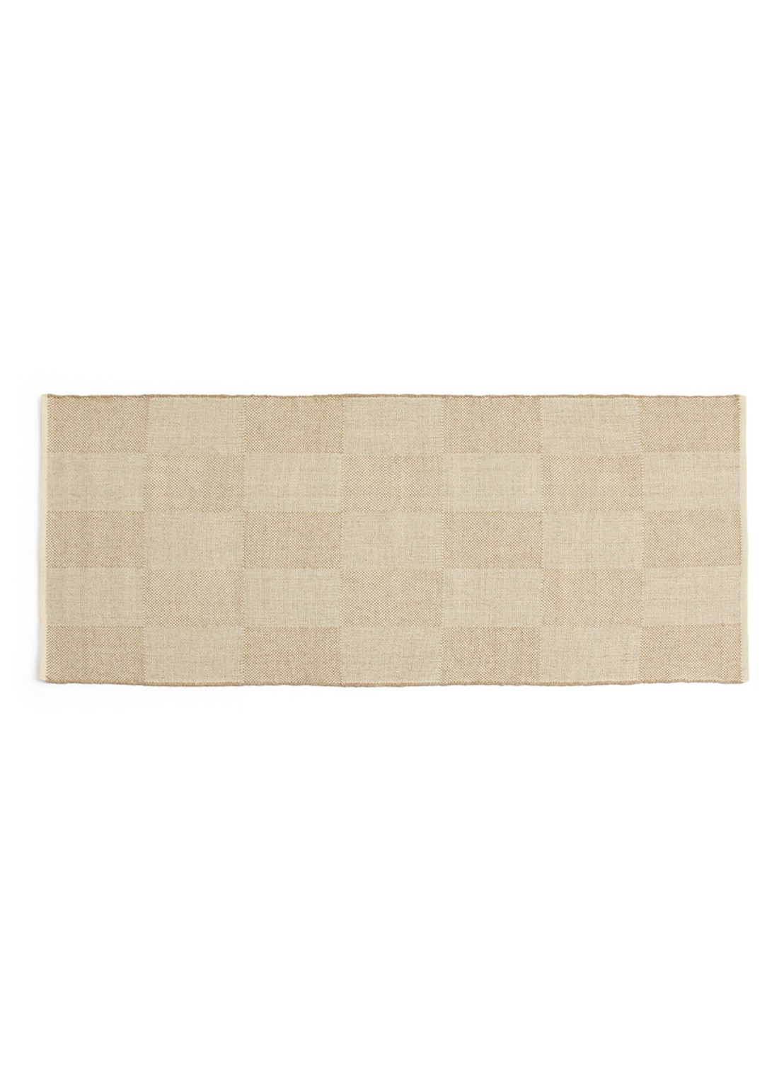 Hay Check vloerkleed 80 x 200 cm - voorkant bruin