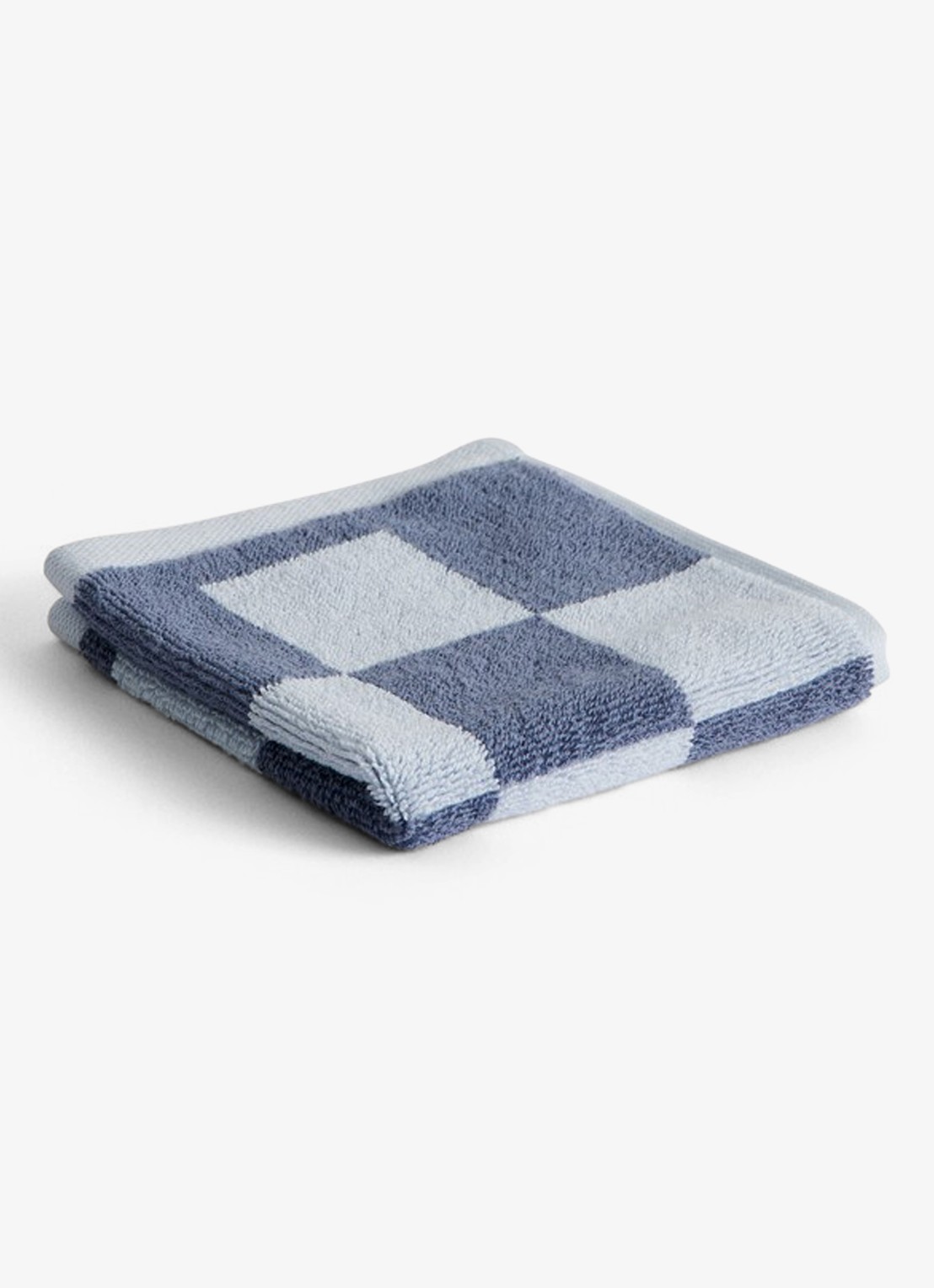 Hay Check washand 30 x 30 cm - voorkant donkerblauw