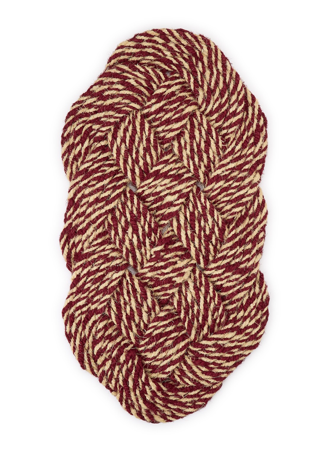 Hay Coco Swirl deurmat 40 x 80 cm - voorkant bordeauxrood