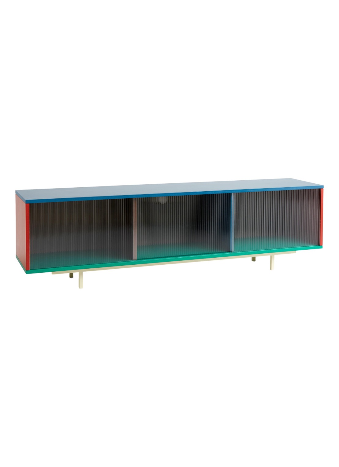 Hay Colour cabinet tv-meubel L with glass doors  - voorkant multicolor