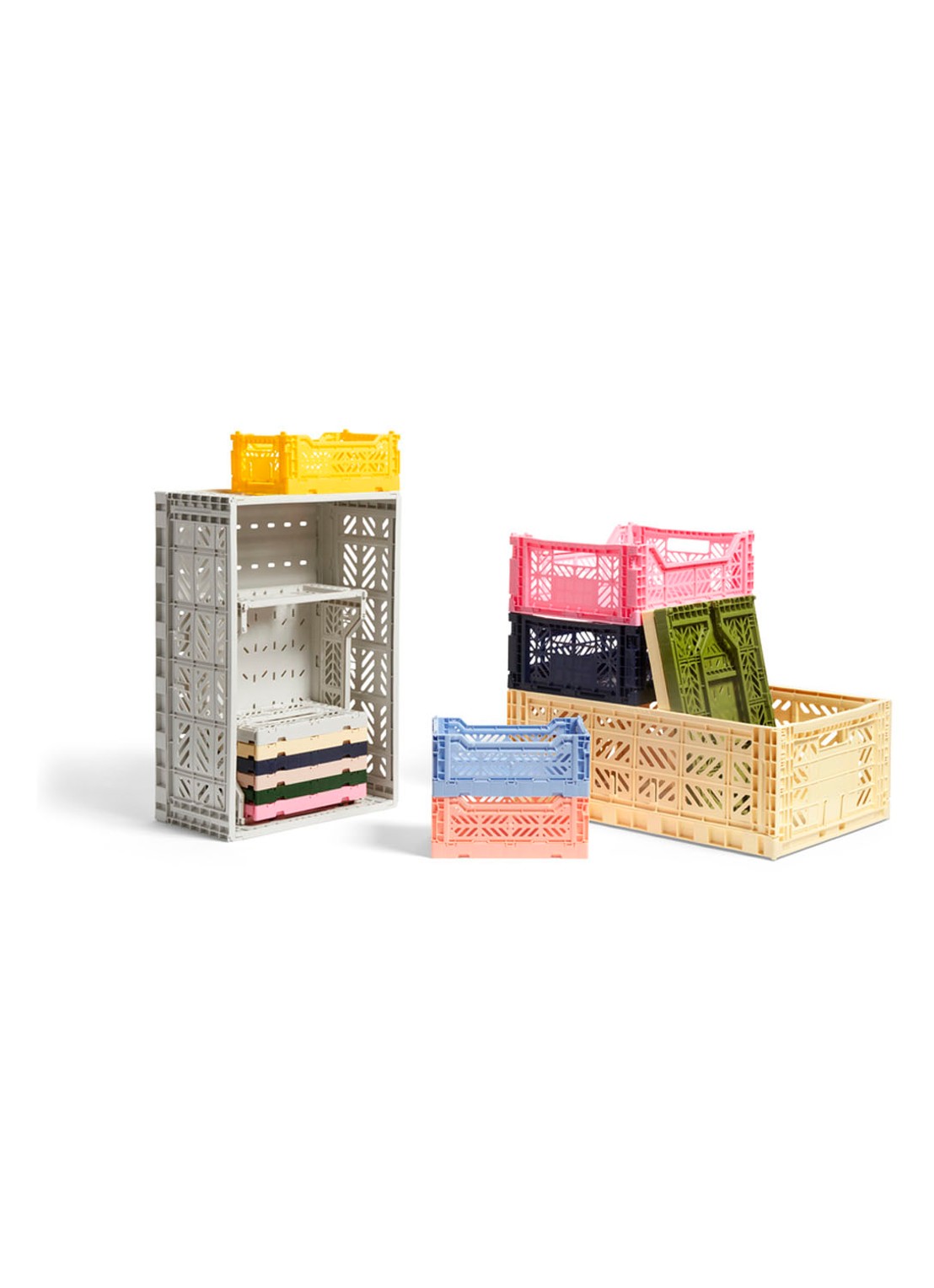 Hay Colour Crate L vouwkrat - detail 3 lichtgeel