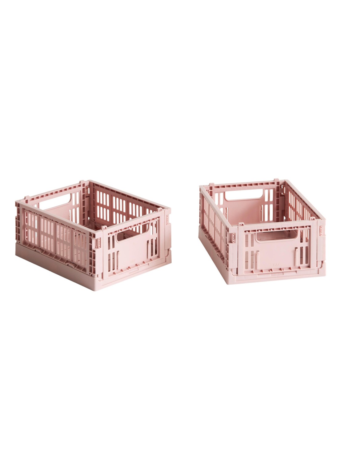 Hay Colour Crate opbergbak set van 2  - voorkant roze