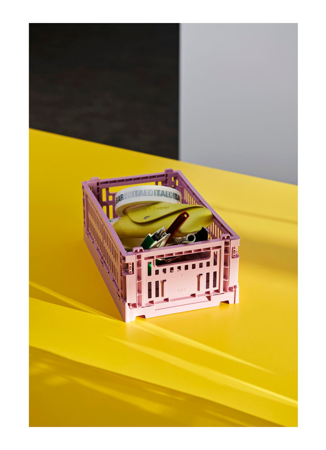 Hay Colour Crate S vouwkrat - voorkant 2 oudroze
