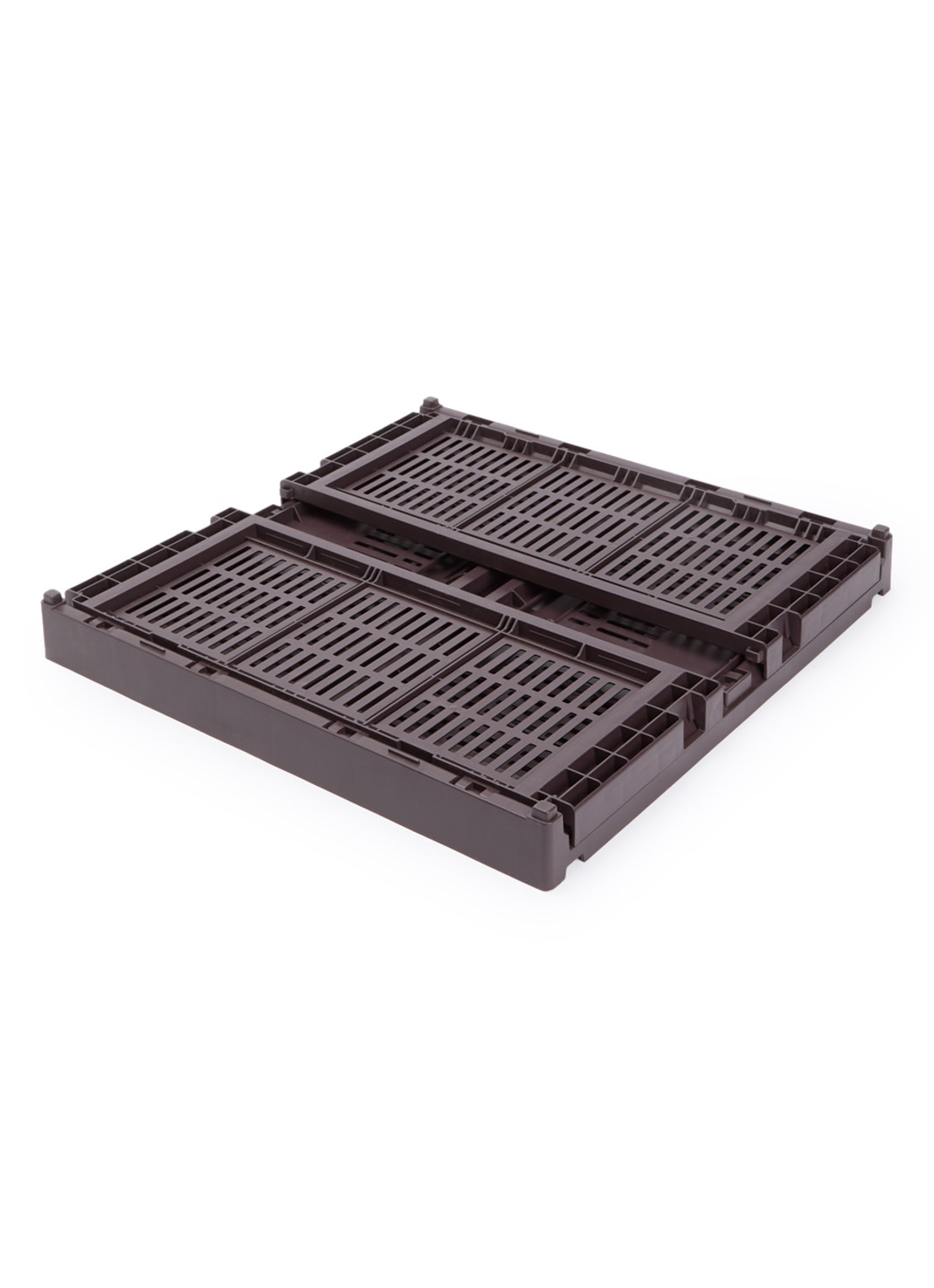 Hay Colour Crate Square L vouwkrat  - voorkant aubergine