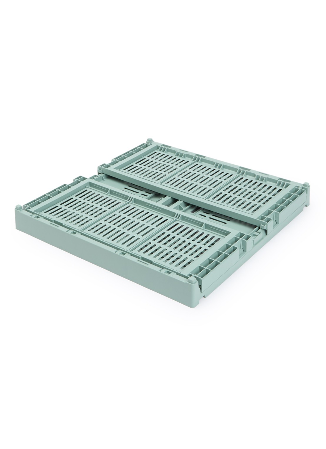 Hay Colour Crate Square L vouwkrat  - voorkant olijfgroen