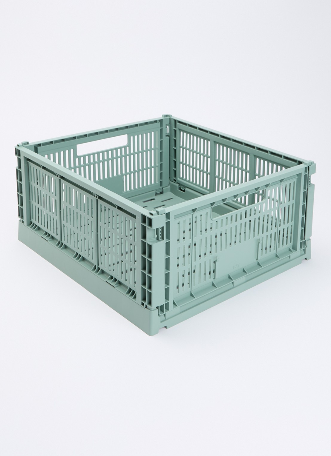 Hay Colour Crate Square L vouwkrat  - voorkant 2 olijfgroen
