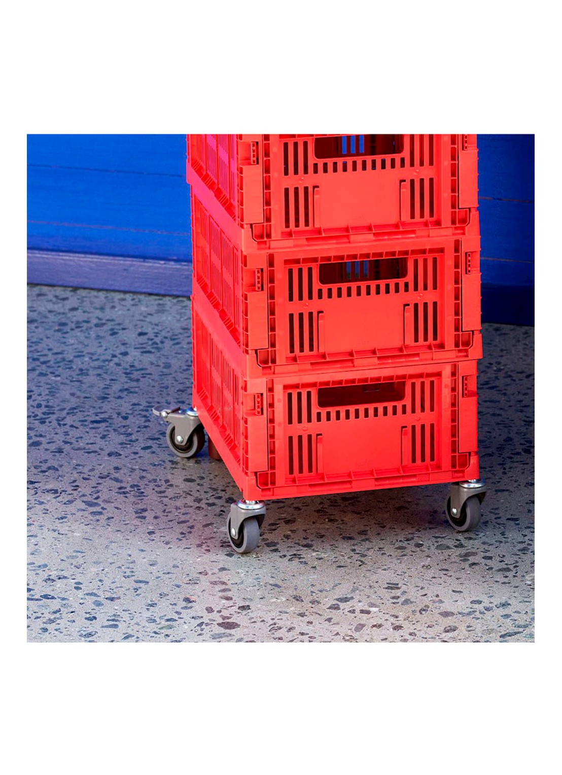 Hay Colour Crate wielen voor opbergkrat set van 4 - detail 3 grijs