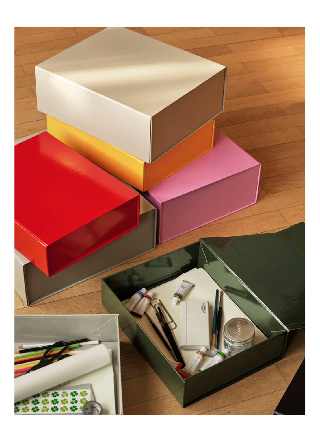 Hay Colour Storage opbergdoos - voorkant 2 khaki