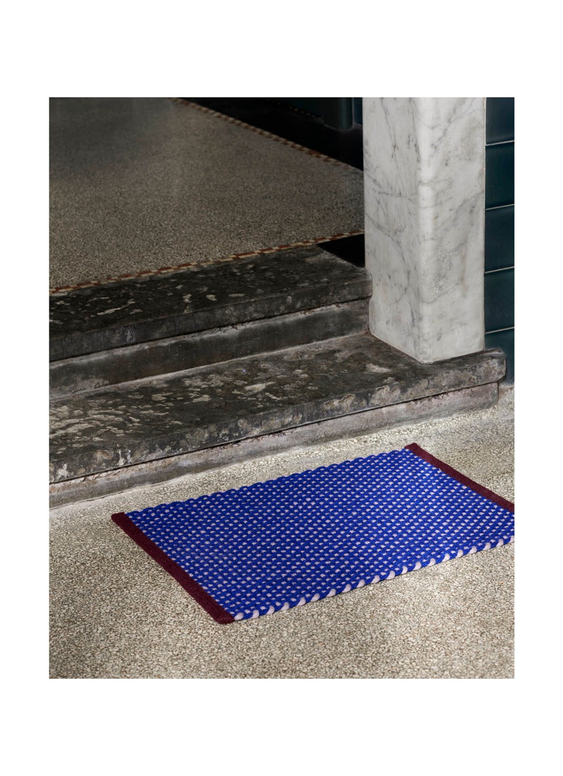 Hay Deurmat 50 x 70 cm - voorkant 3 royalblauw