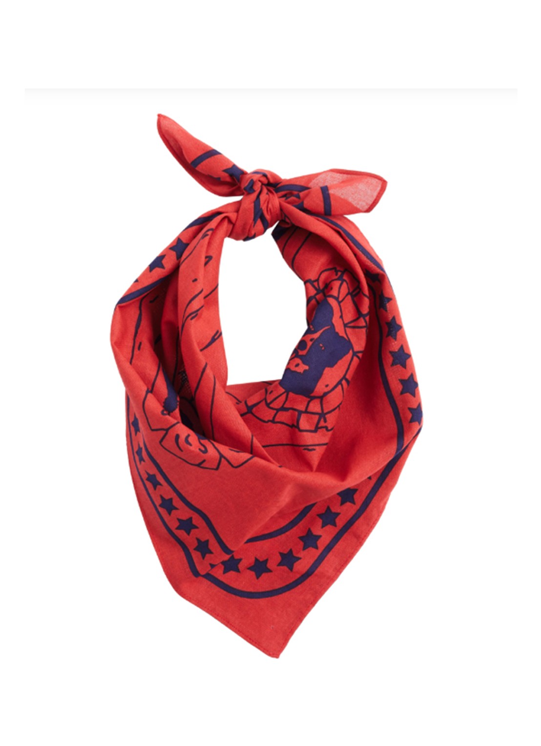Hay Dogs hondensjaal 55 x 55 cm - voorkant rood