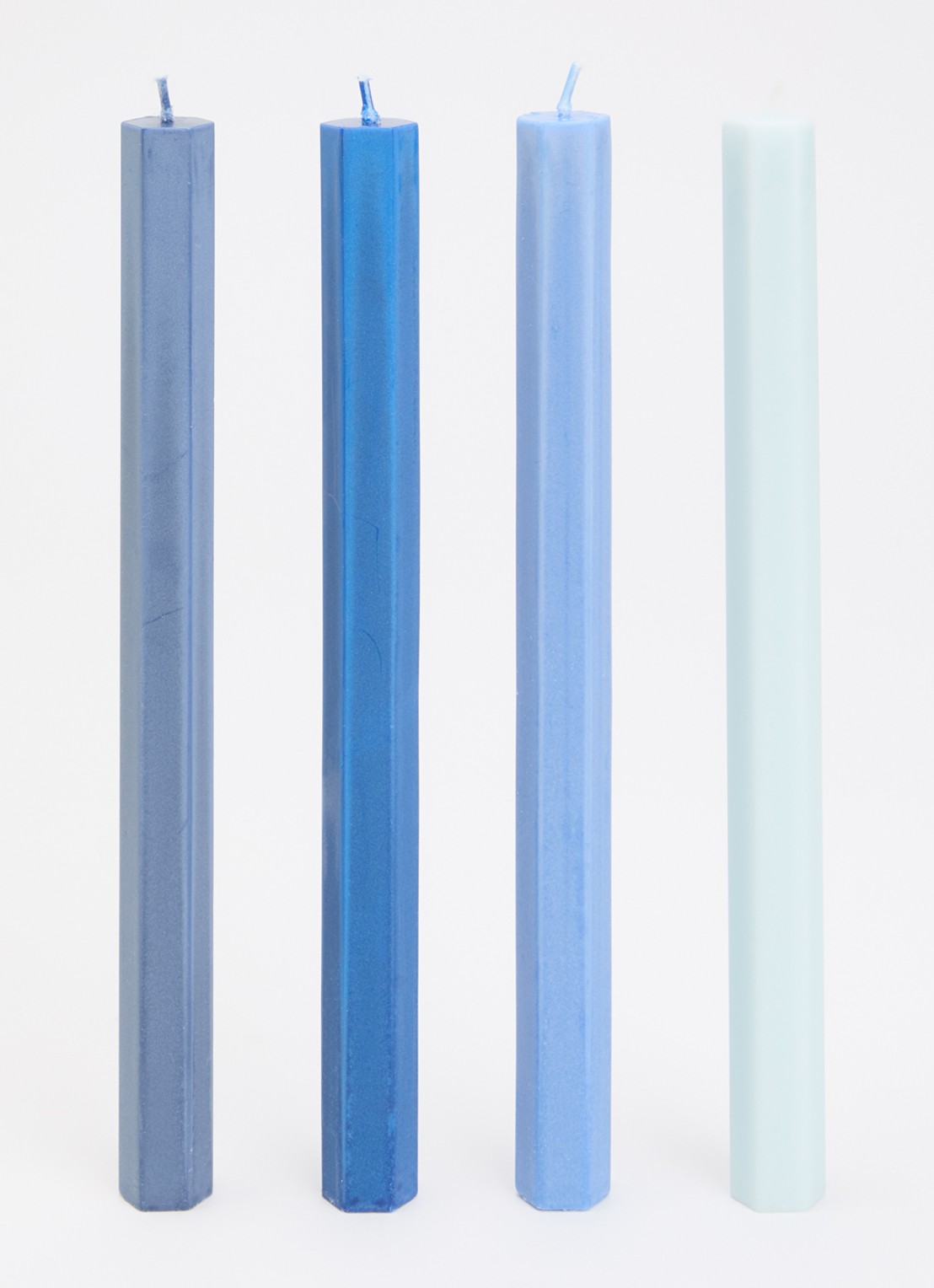 Hay Hexagon kaars set van 4 - voorkant 2 donkerblauw