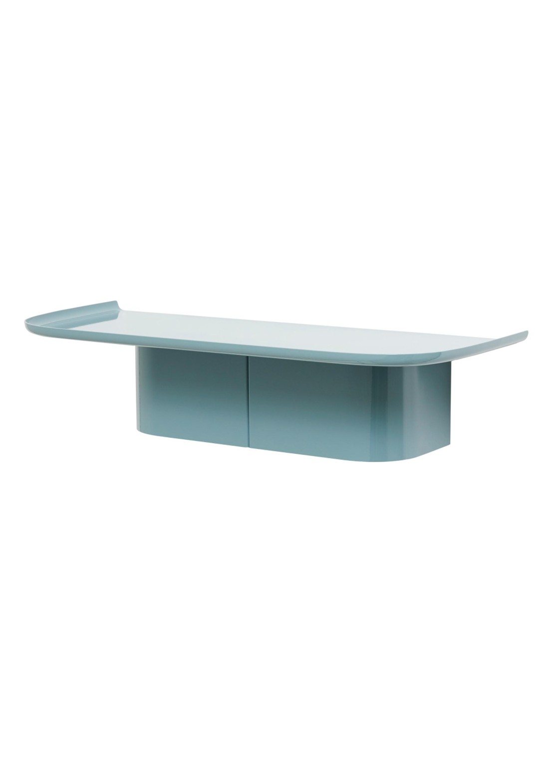 Hay Korpus Shelf wandplank 4 haken  - voorkant lichtblauw