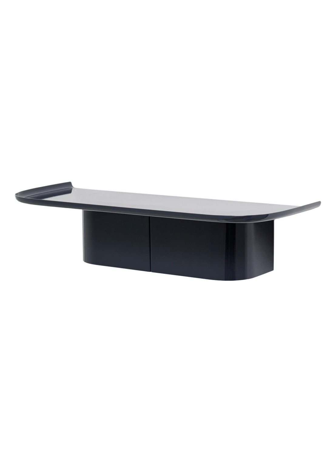 Hay Korpus Shelf wandplank 4 haken  - voorkant blauw