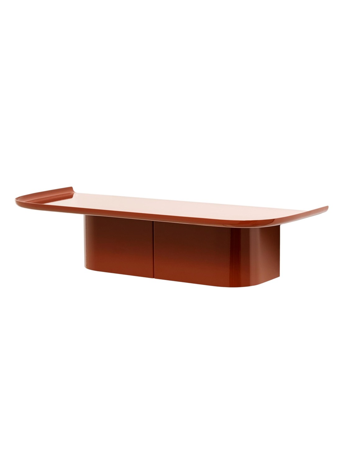Hay Korpus Shelf wandplank 4 haken  - voorkant rood