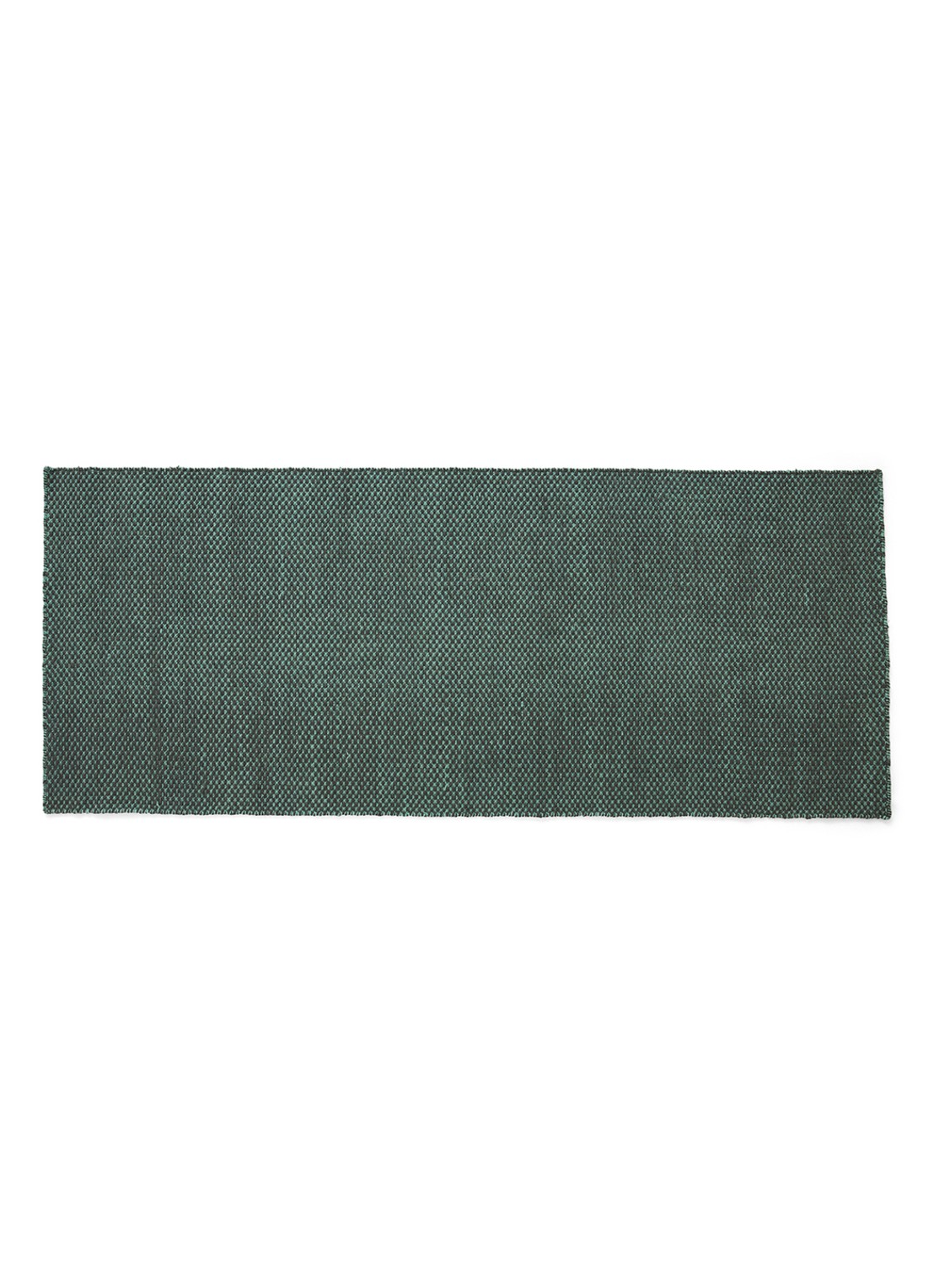 Hay Moire vloerkleed van wol 200 x 80 cm - voorkant groen