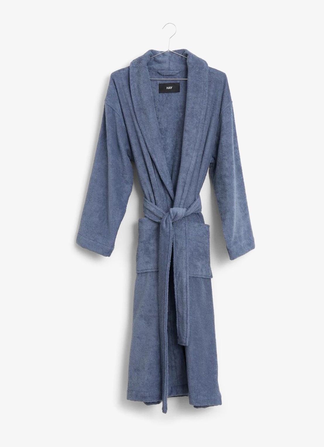 Hay Mono badjas met steekzakken - voorkant blauw