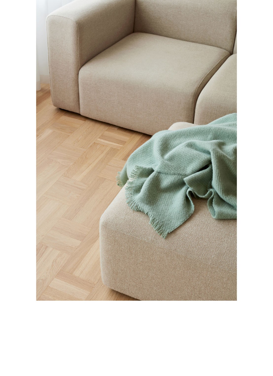 Hay Mono Blanket plaid van wol 180 x 130 cm - detail 2 groen