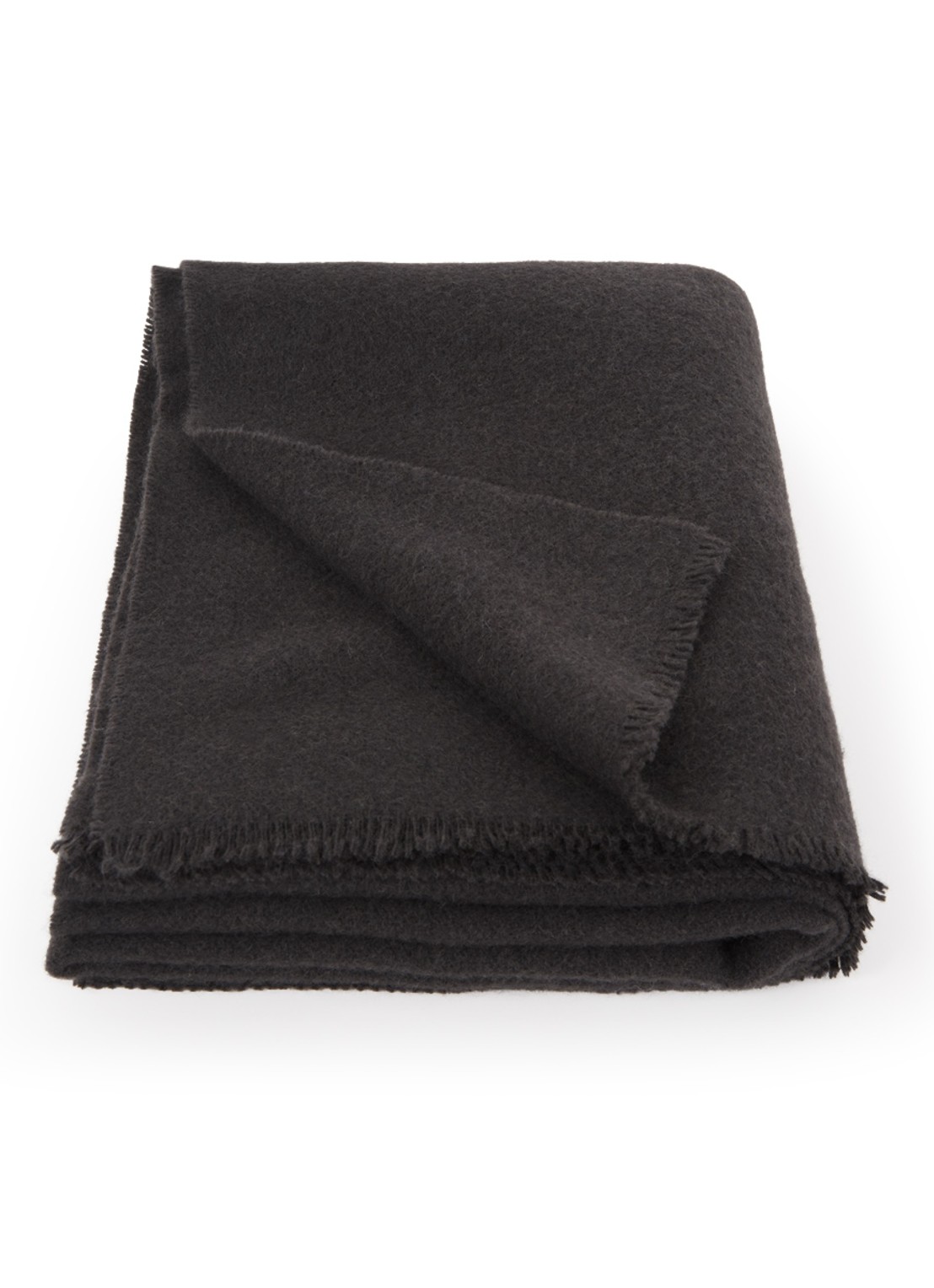 Hay Mono plaid van wol 130 x 180 cm - voorkant antraciet
