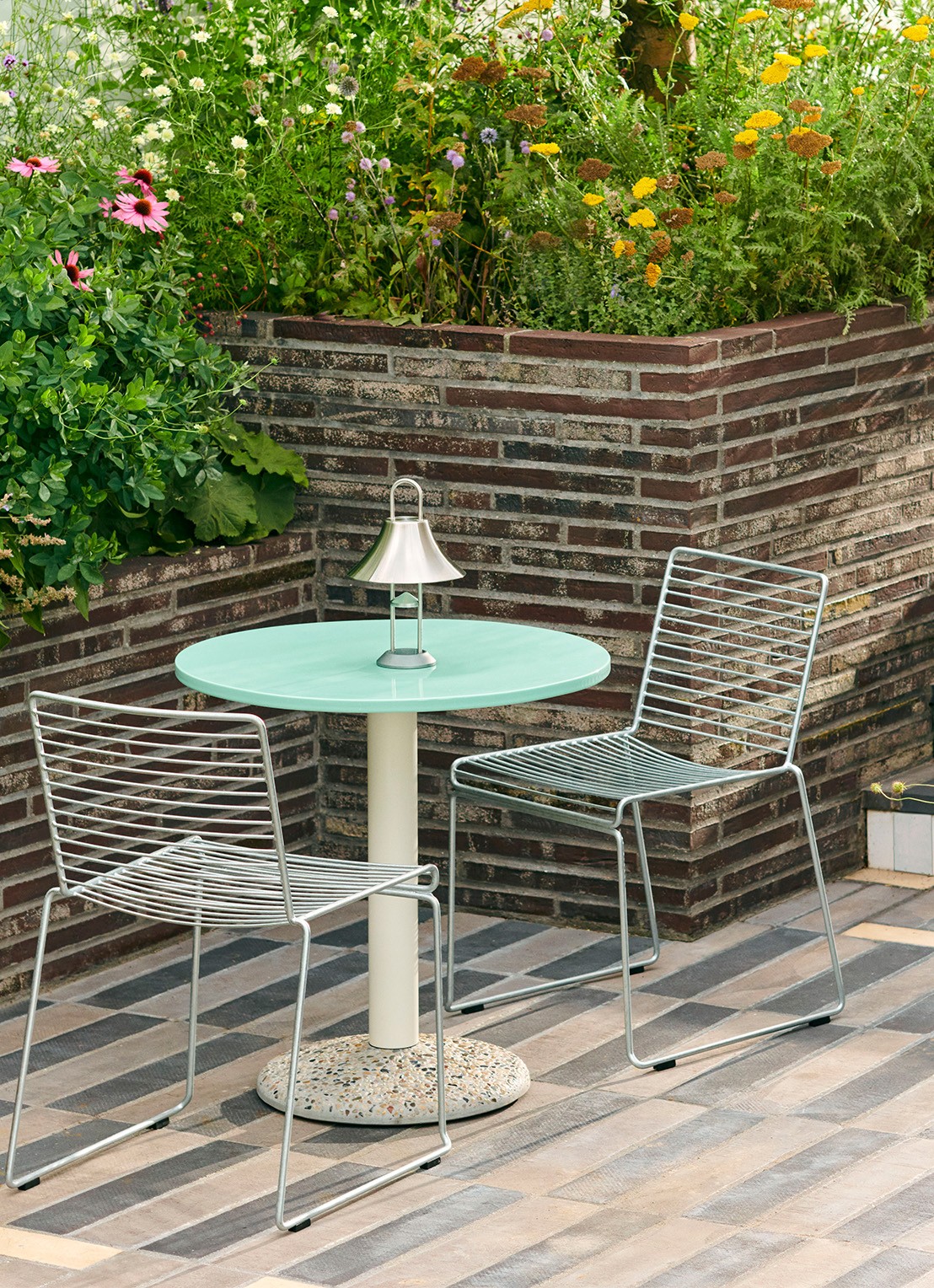 Hay Mousqueton tafel- en hanglamp 30 cm - voorkant 2 zilver