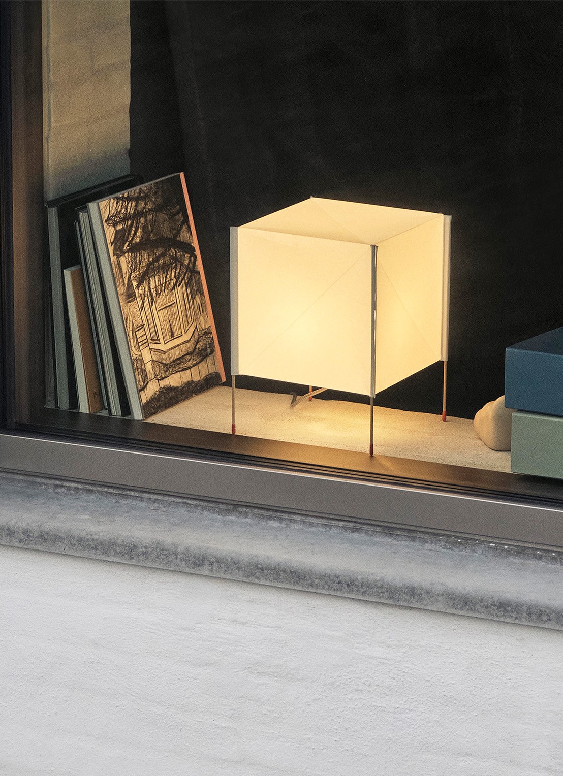 Hay Paper Cube vloerlamp 36 x 36 cm - detail 3 wit
